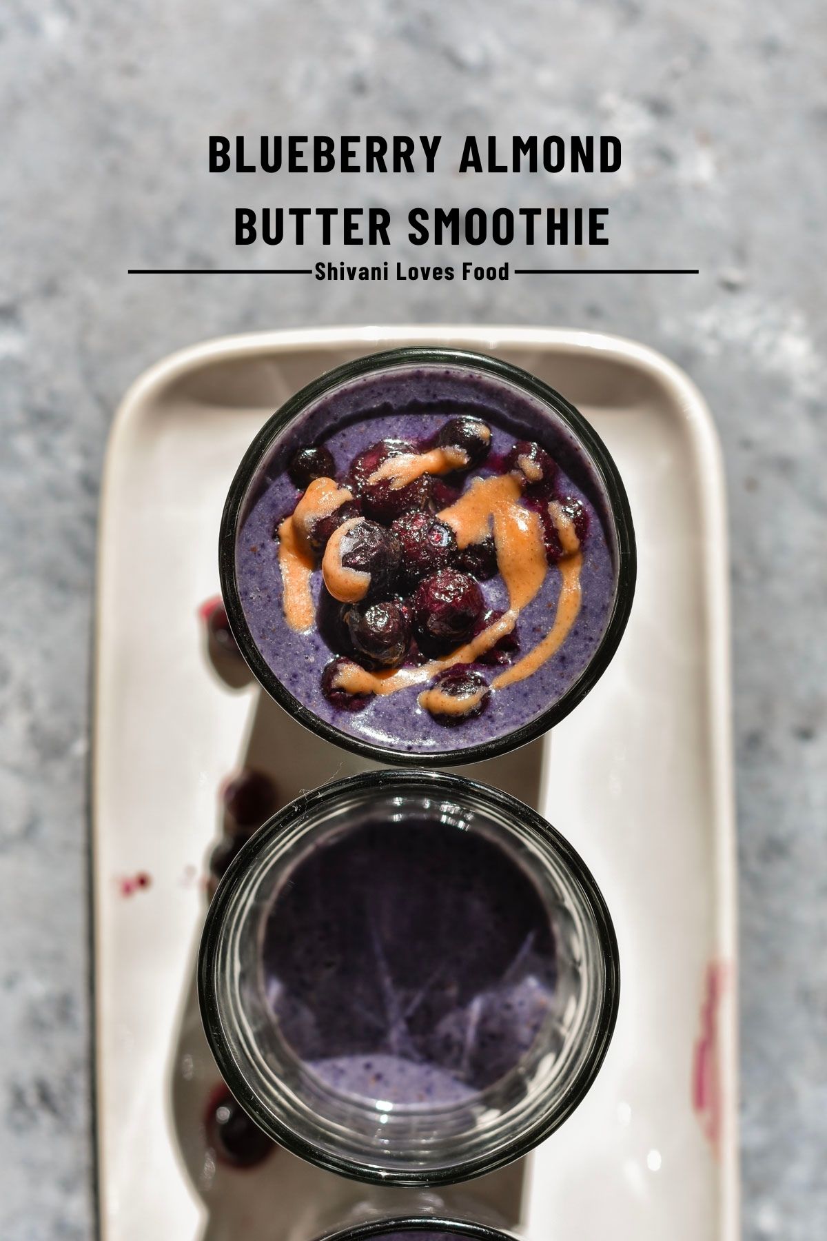 Blueberry Almond Butter Smoothie Shivani Loves Food