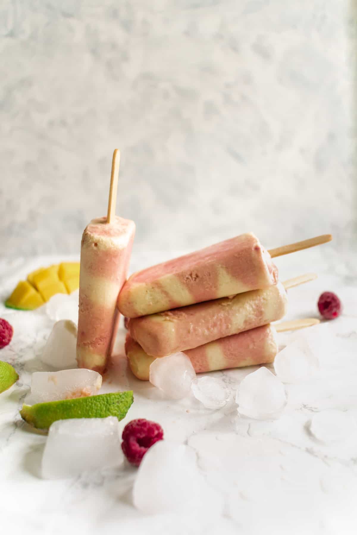 a stack of fruity popsicles