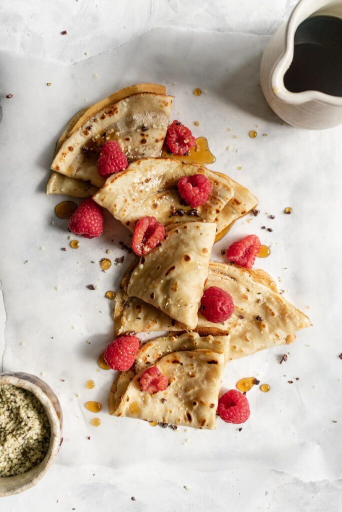crepes served with fruit
