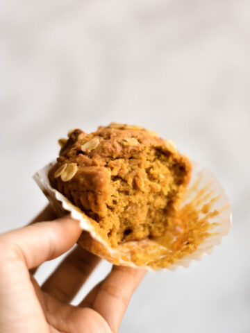 a muffin with a bite taken from it