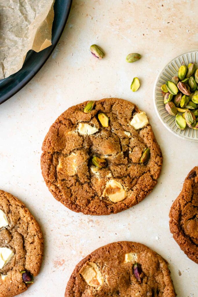 some cookies on a beige background