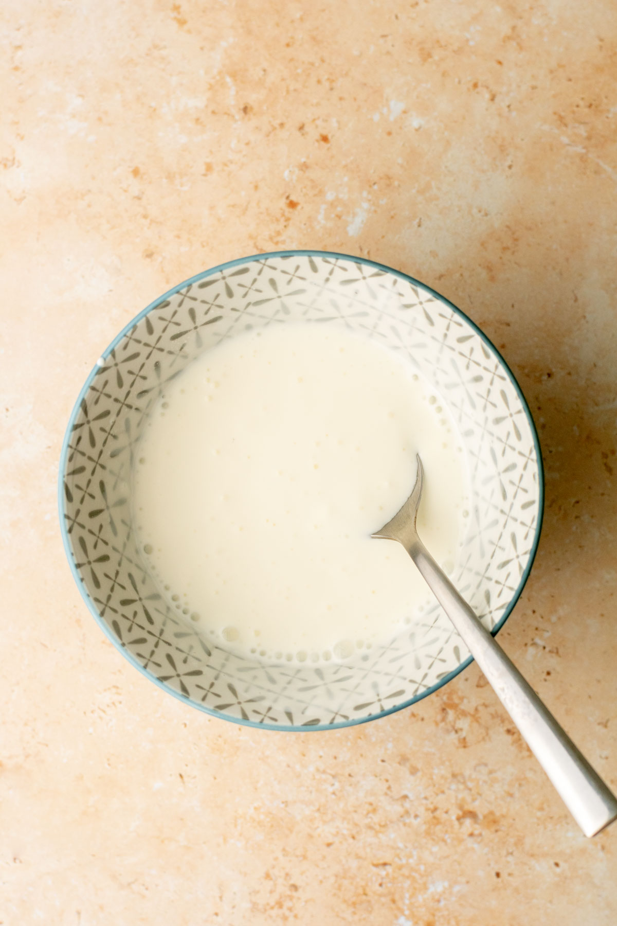 runny yogurt in a bowl