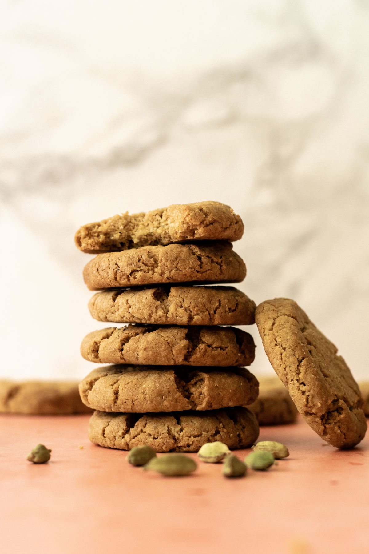 a stack of millet cookies